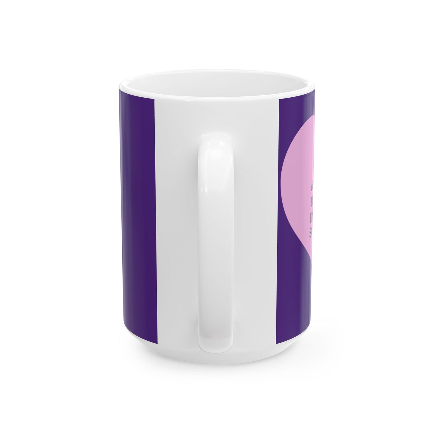 Charming Heart Ceramic Coffee Mug (Purple)