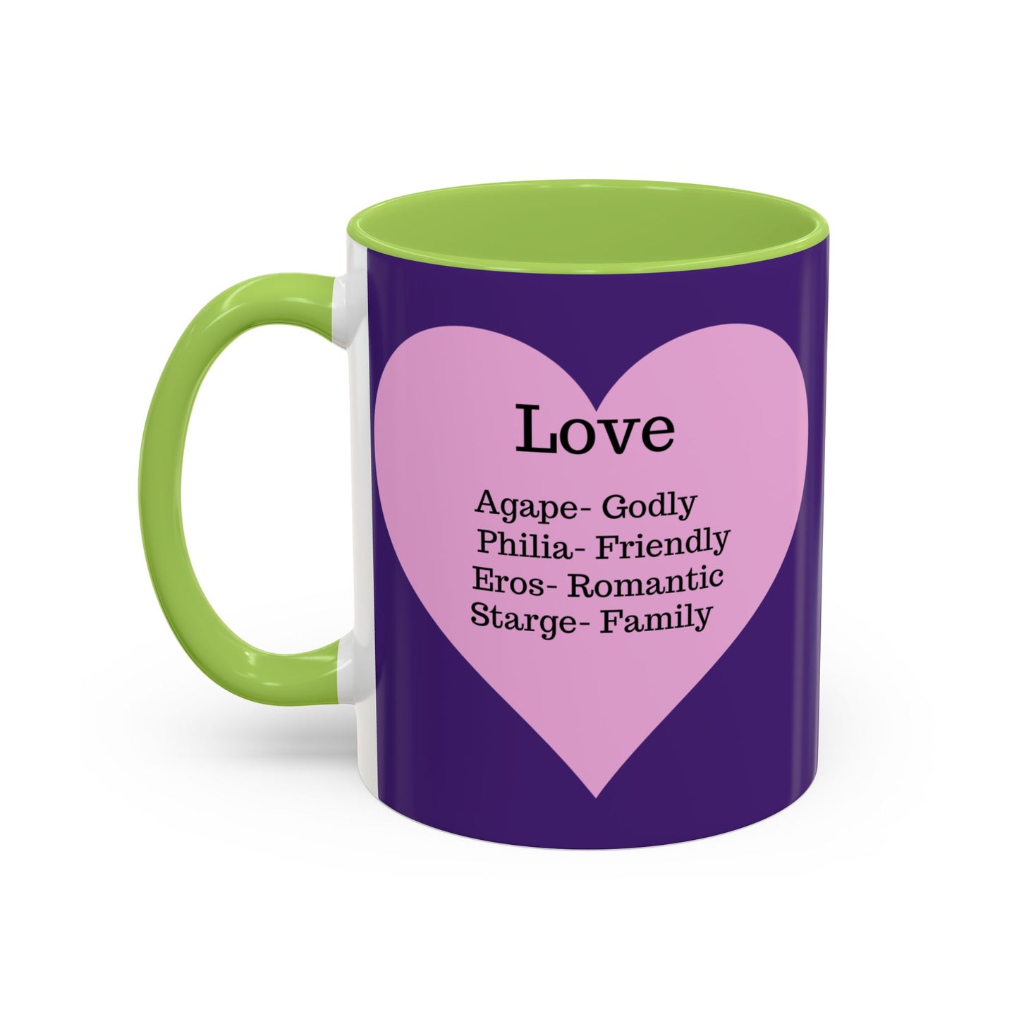 Charming Heart Accent Coffee Mug (Purple)