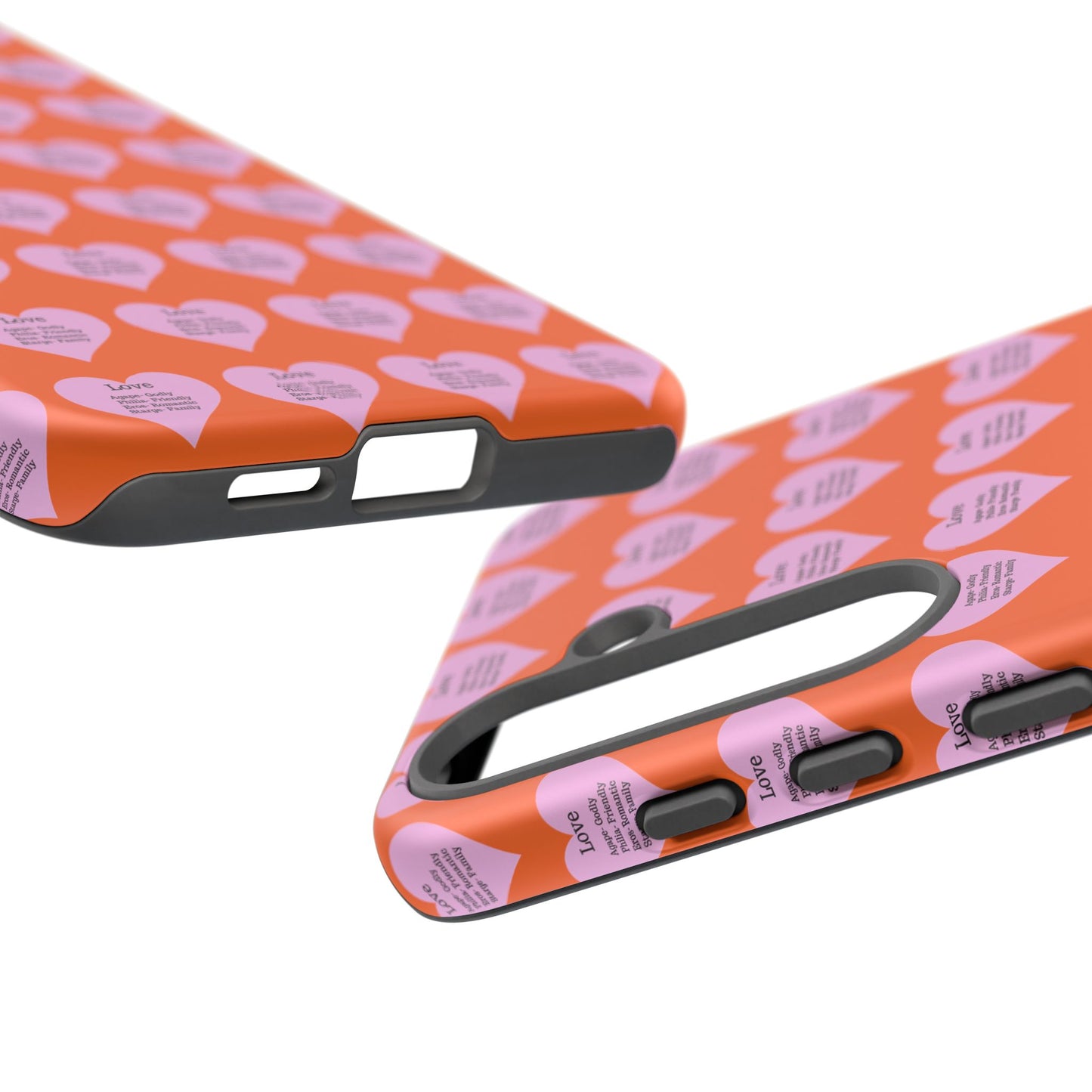 Hearts-A-Flutter Phone Case (Samsung)(Orange)