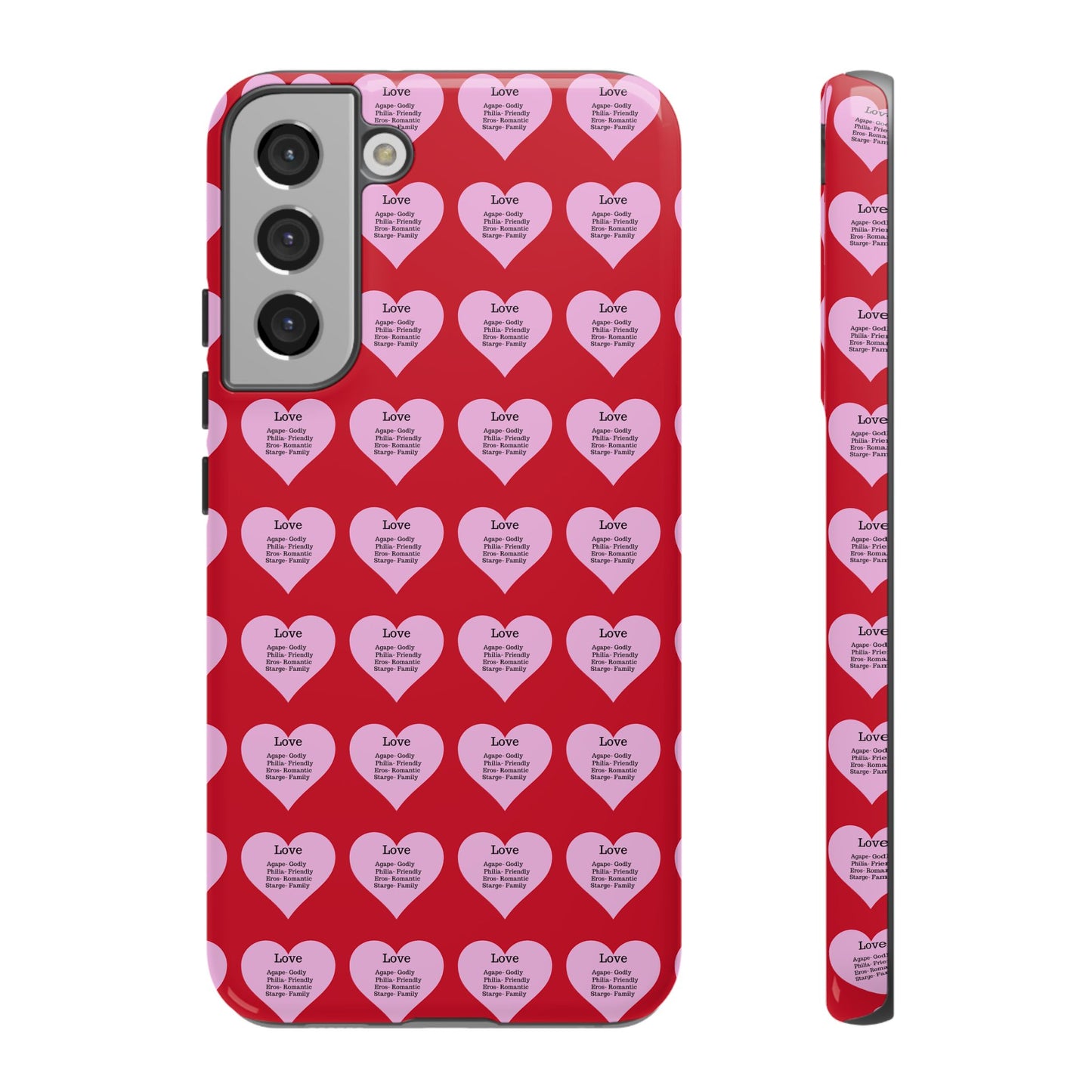 Hearts-A-Flutter Phone Case (Samsung)(Dark red)