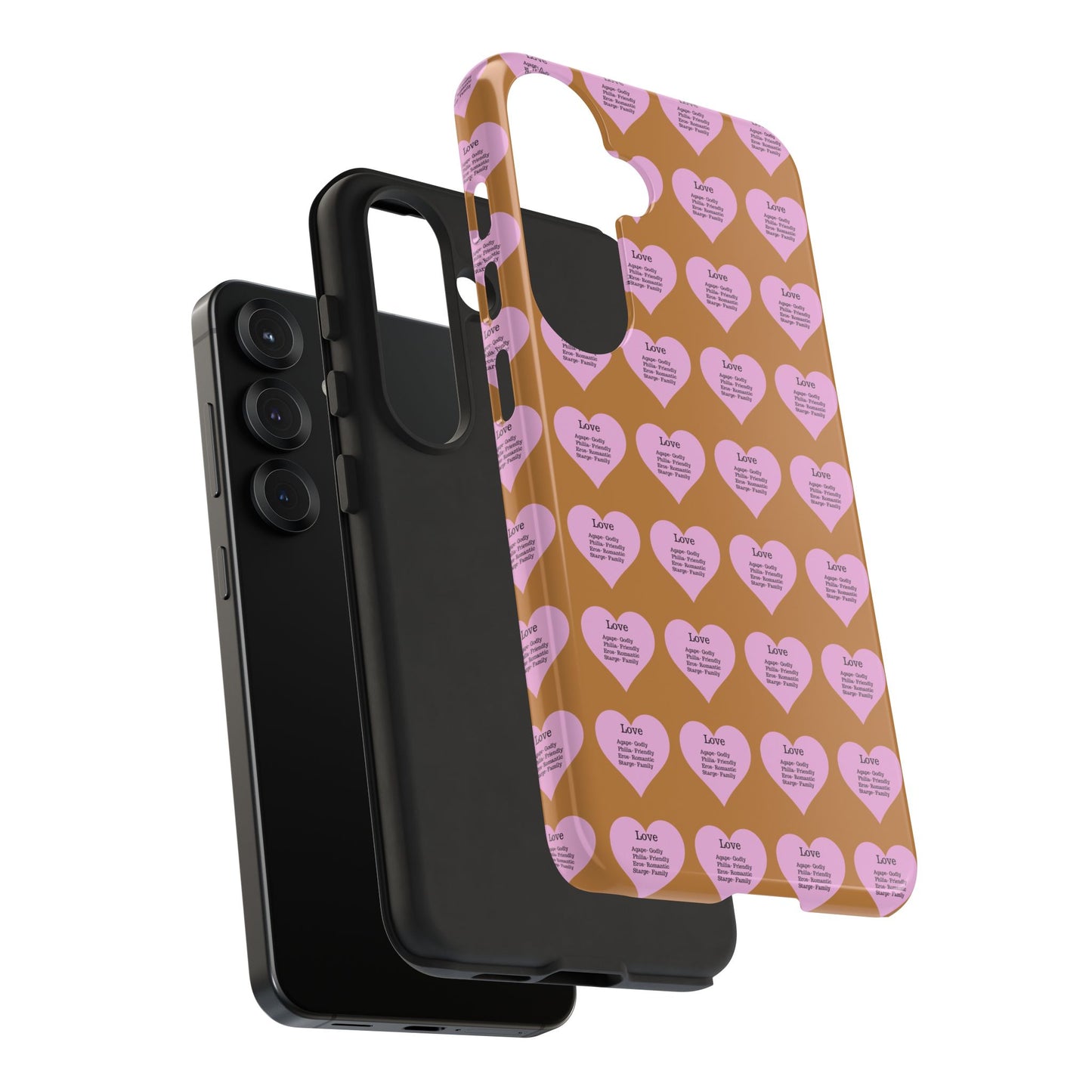 Hearts-A-Flutter Phone Case (Samsung)(Light brown)