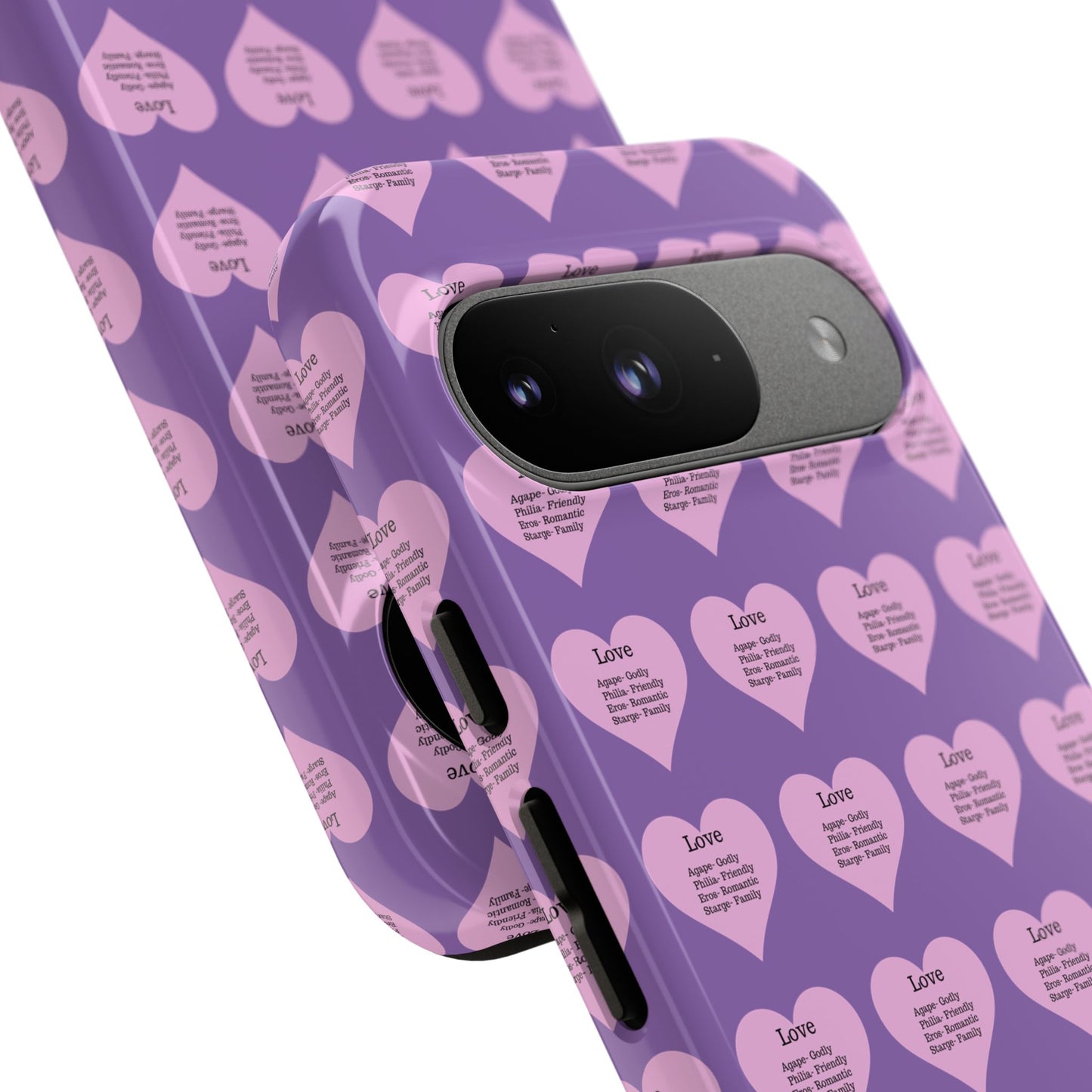 Hearts-A-Flutter Phone Case (iPhone, Google Pixel)(Light purple)