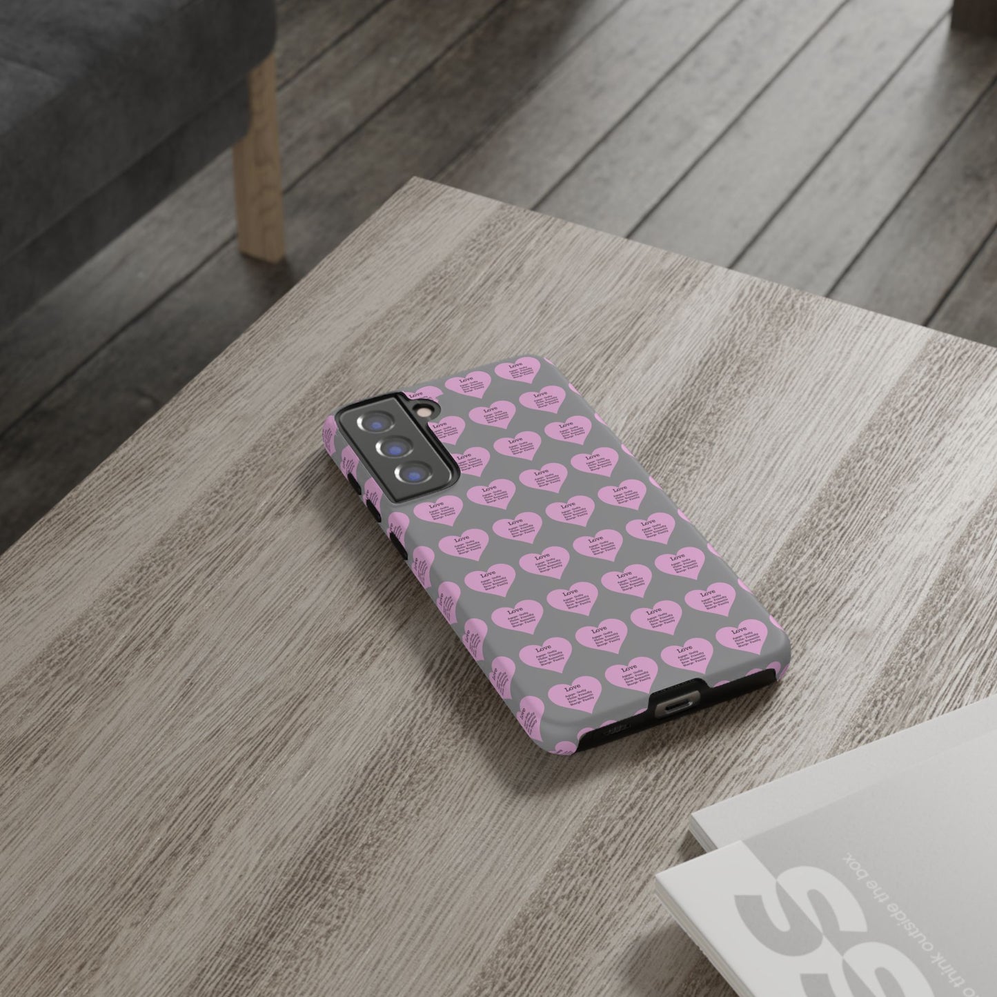 Hearts-A-Flutter Phone Case (Samsung)(Grey)