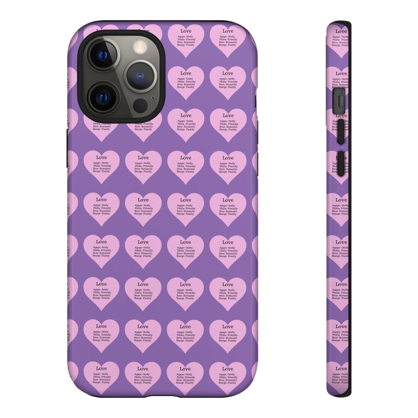 Hearts-A-Flutter Phone Case (iPhone, Google Pixel)(Light purple)