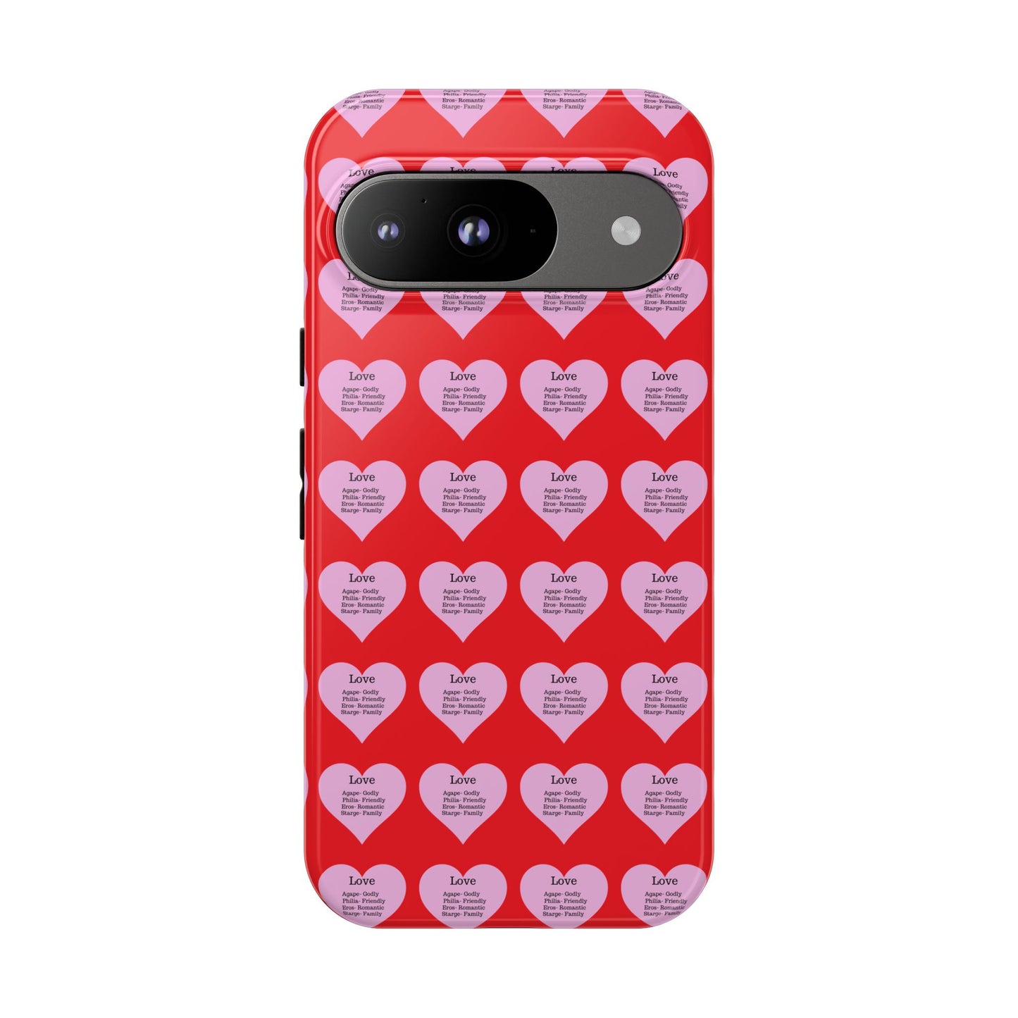 Hearts-A-Flutter Phone Case (iPhone, Google Pixel)(Red)