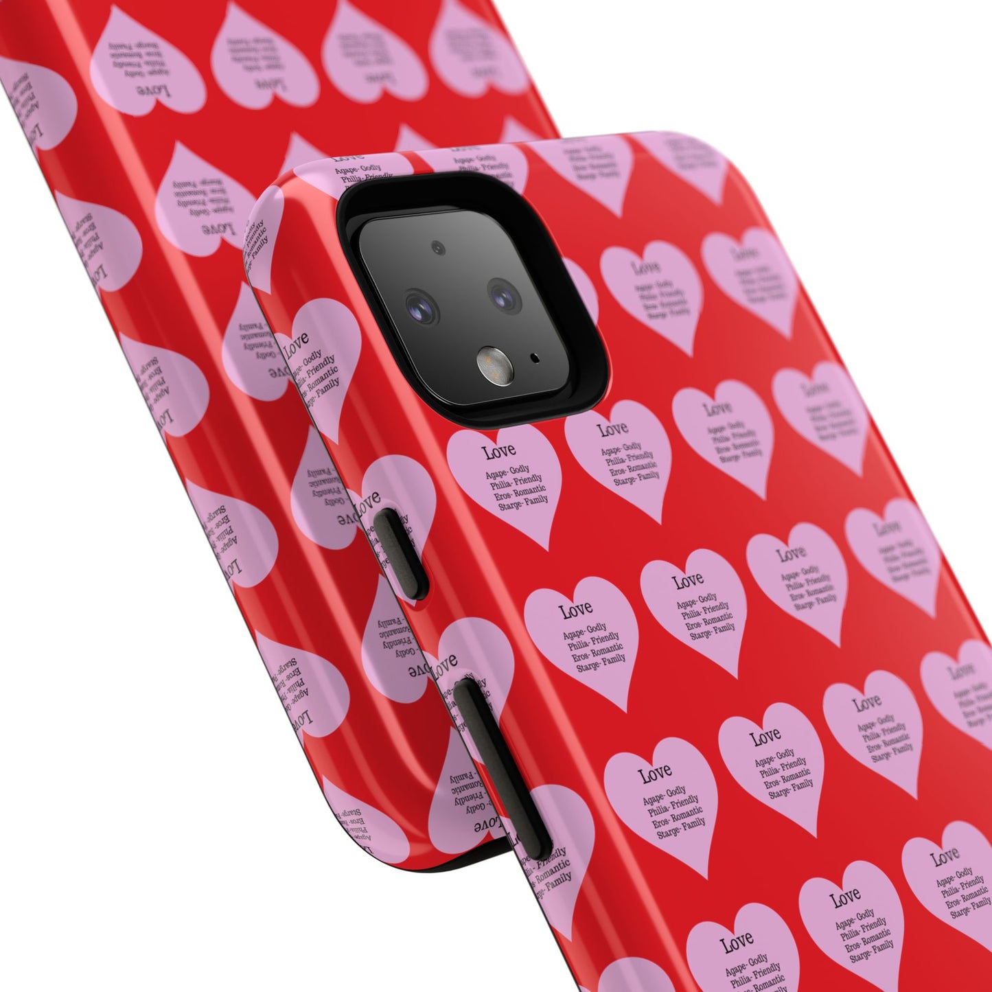 Hearts-A-Flutter Phone Case (iPhone, Google Pixel)(Red)