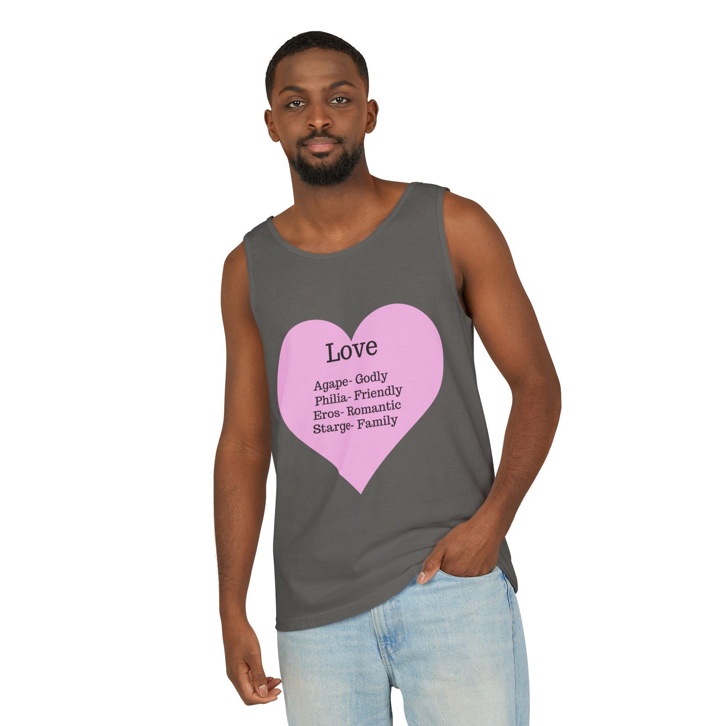 Unisex "Love" Definitions Garment-Dyed Tank Top