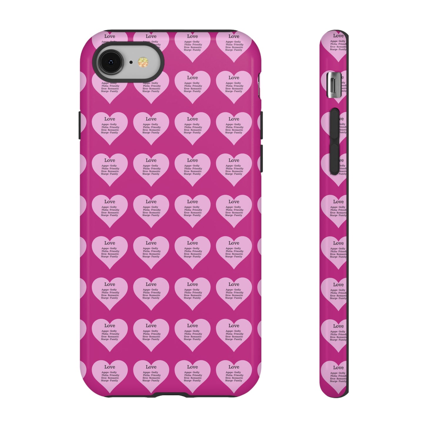 Hearts-A-Flutter Phone Case (iPhone, Google Pixel)(Pink)