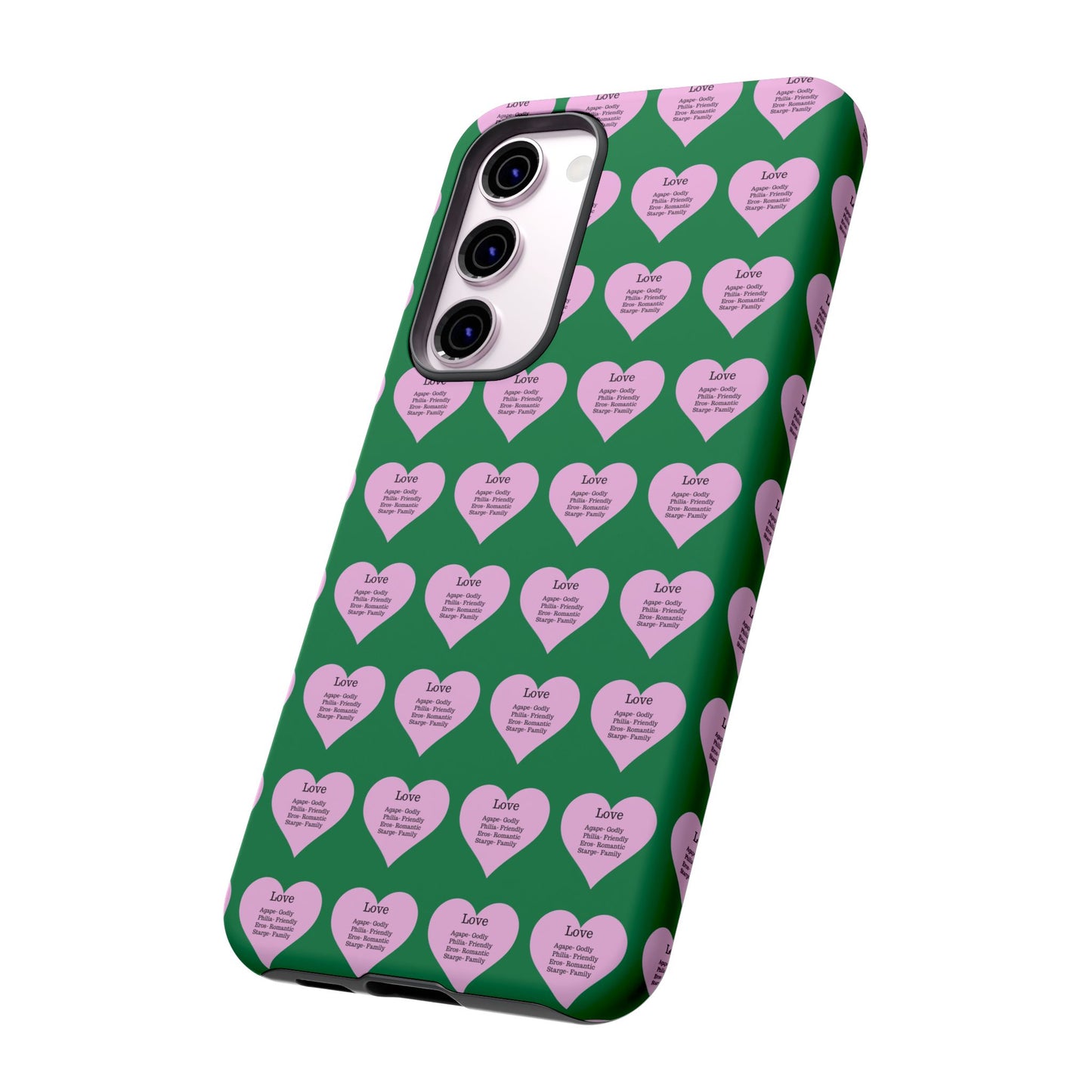 Hearts-A-Flutter Phone Case (Samsung)(Dark green)