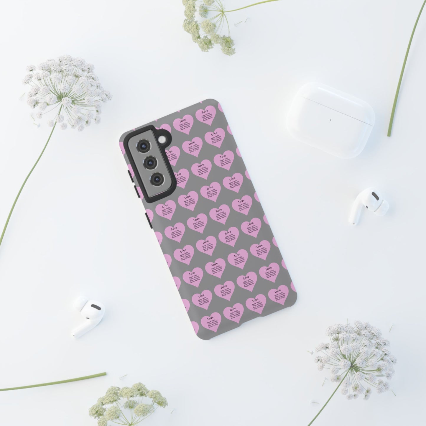 Hearts-A-Flutter Phone Case (Samsung)(Grey)