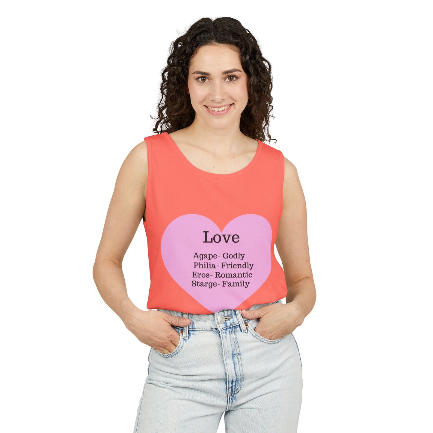Unisex "Love" Definitions Garment-Dyed Tank Top