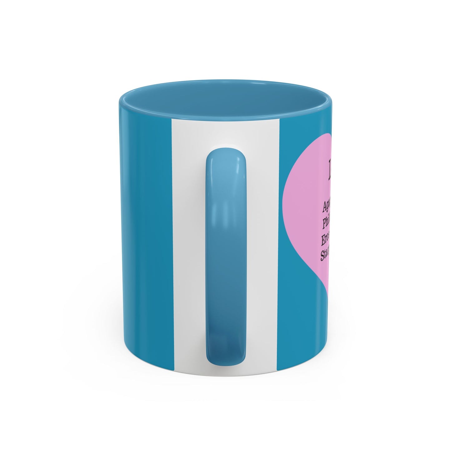 Charming Heart Accent Coffee Mug (Turquoise)