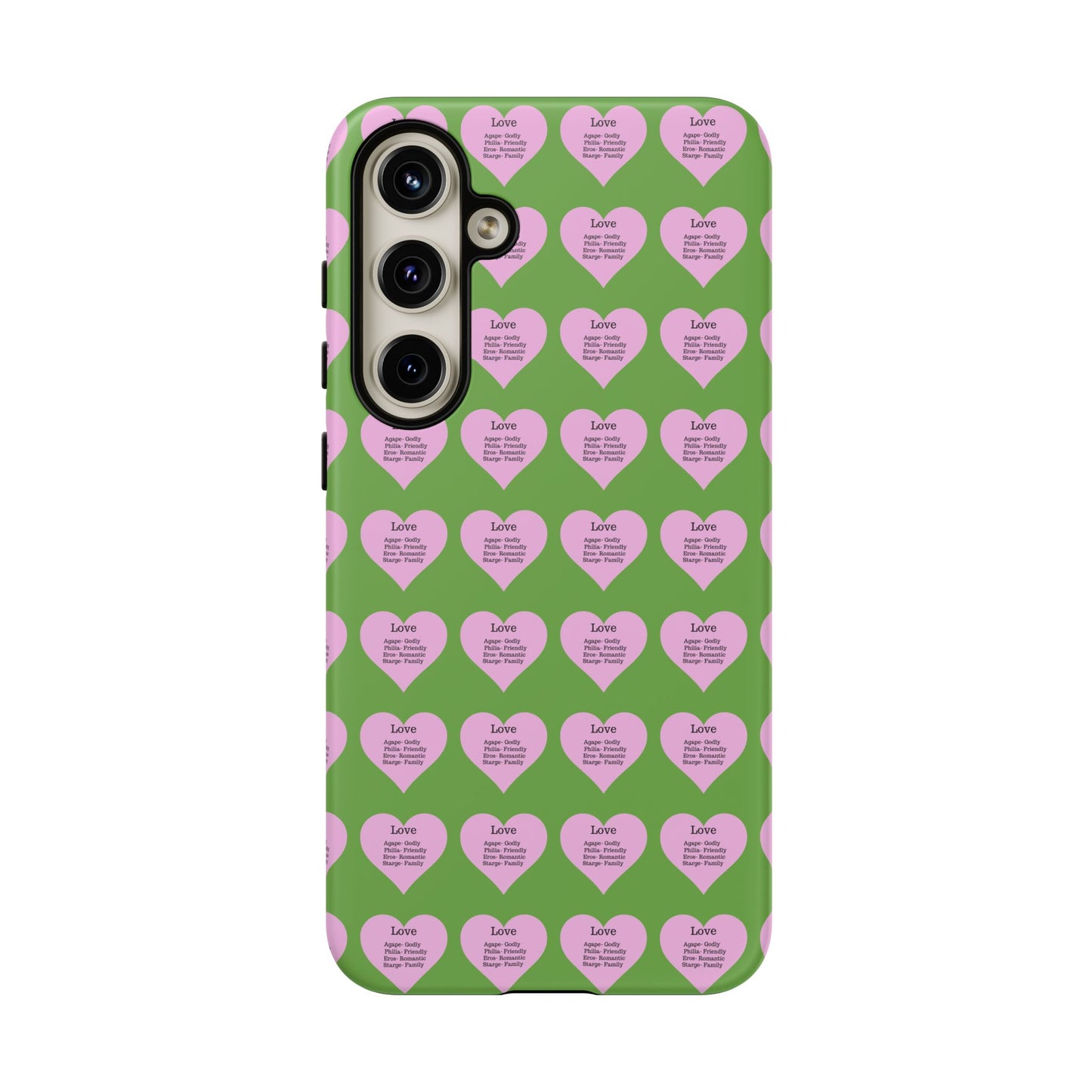 Hearts-A-Flutter Phone Case (Samsung)(Green)