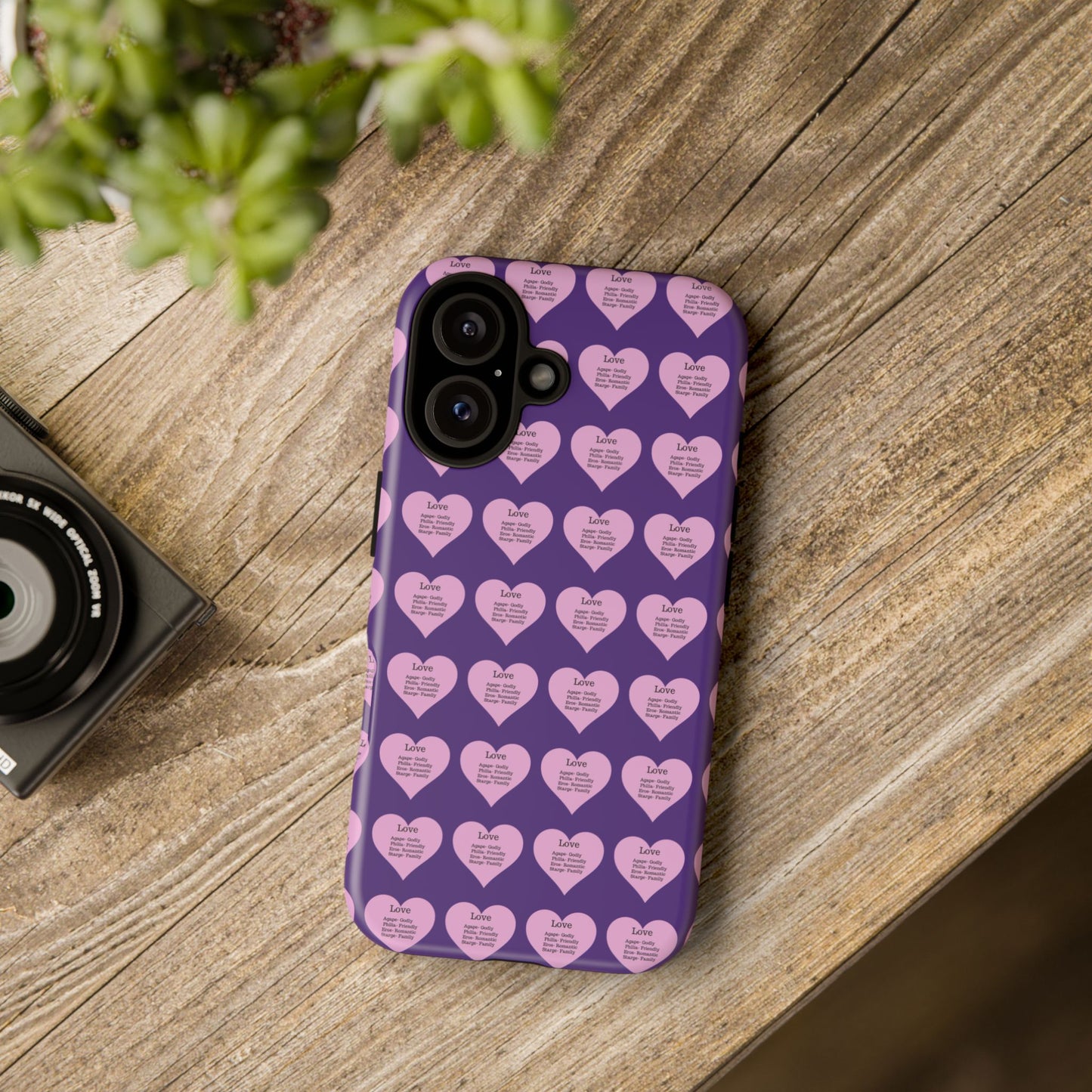 Hearts-A-Flutter Phone Case (iPhone, Google Pixel)(Purple)
