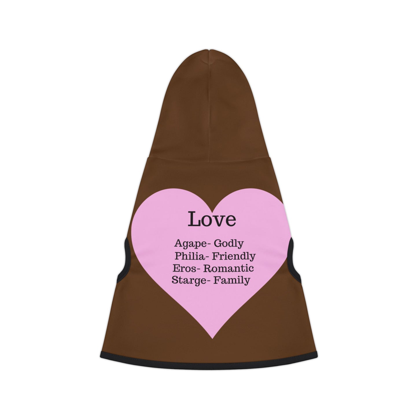 Charming Heart Pet Hoodie (Brown)
