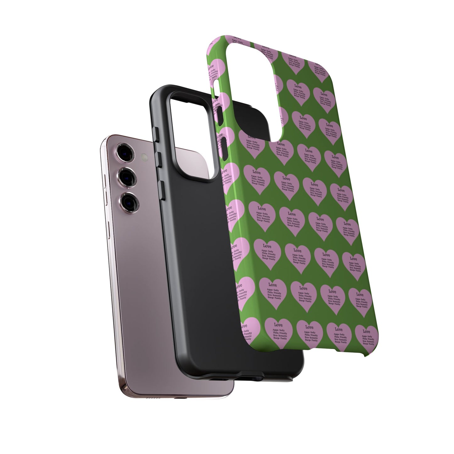 Hearts-A-Flutter Phone Case (Samsung)(Green)