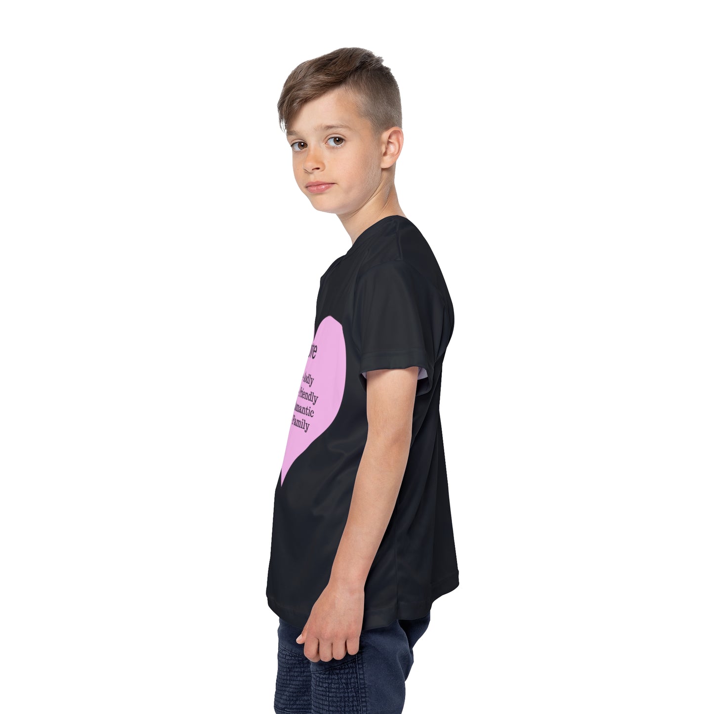 Types of Love Heart Kids Performance Jersey (Black)