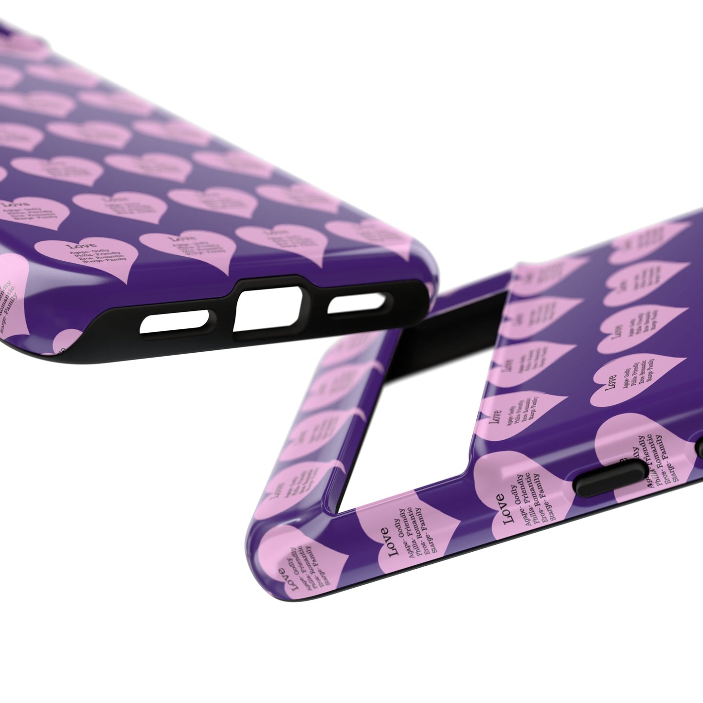 Hearts-A-Flutter Phone Case (iPhone, Google Pixel)(Purple)