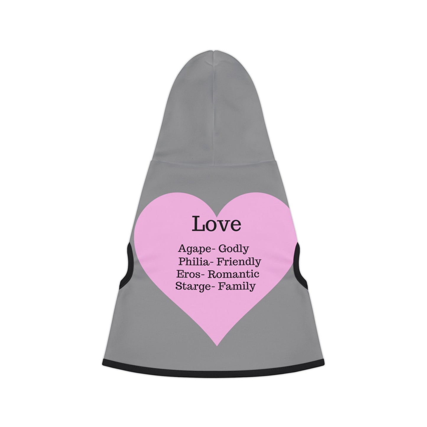 Charming Heart Pet Hoodie (Grey)