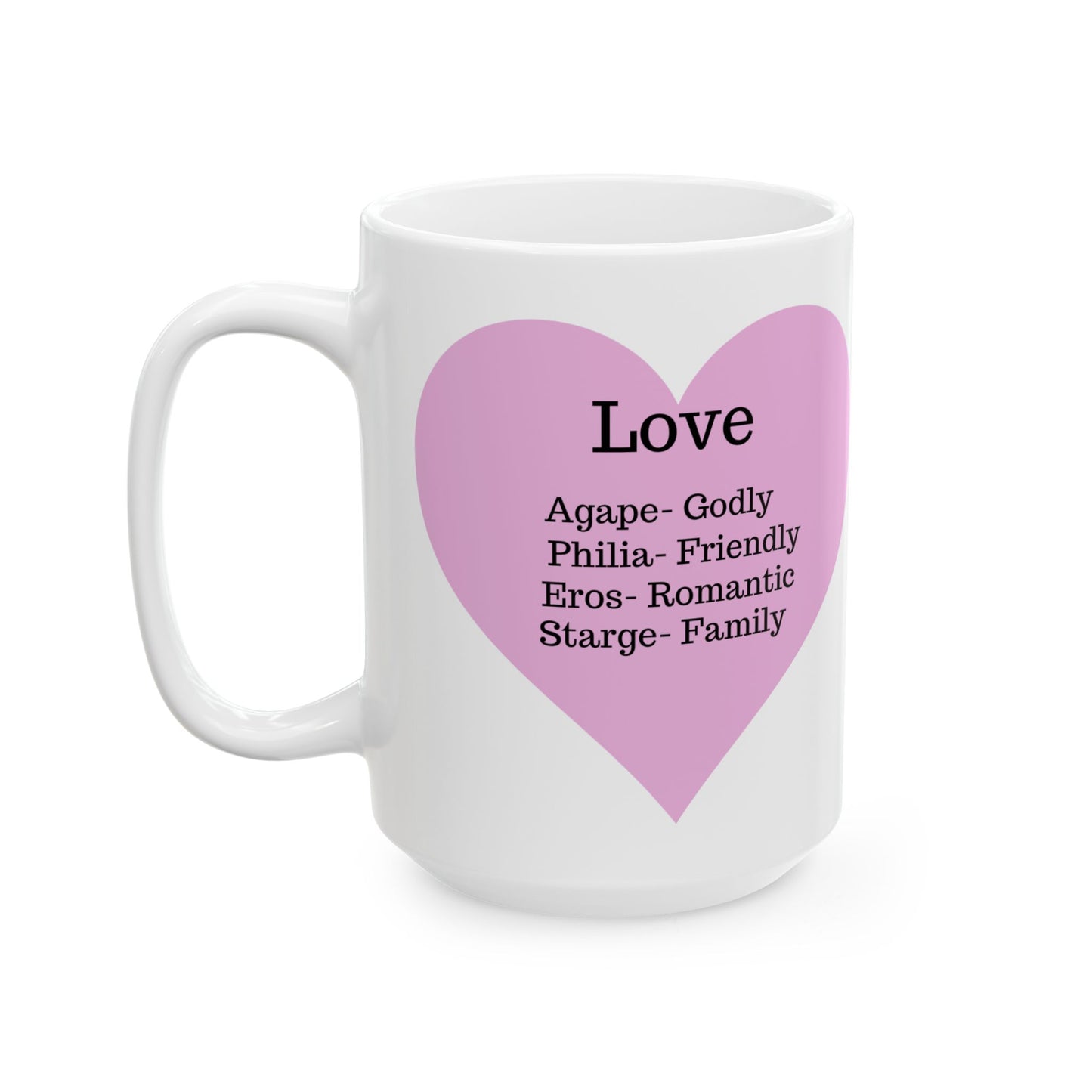 Charming Heart Ceramic Coffee Mug (White)