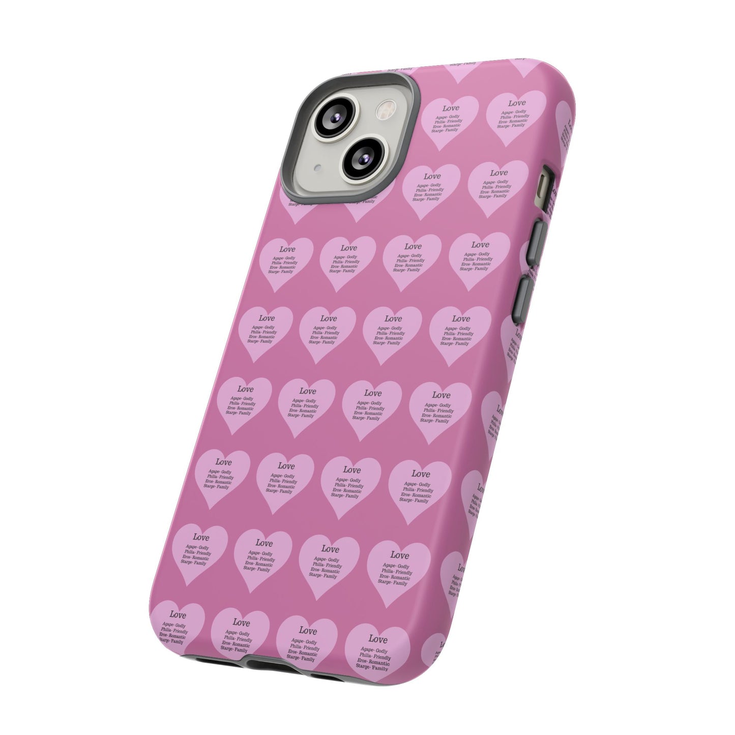 Hearts-A-Flutter Phone Case (iPhone, Google Pixel)(Light pink)