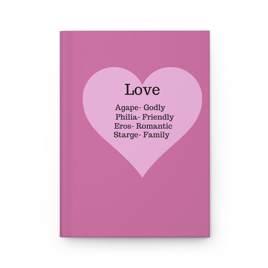 Charming Heart Hardcover Journal - Lined Pages (Light pink)