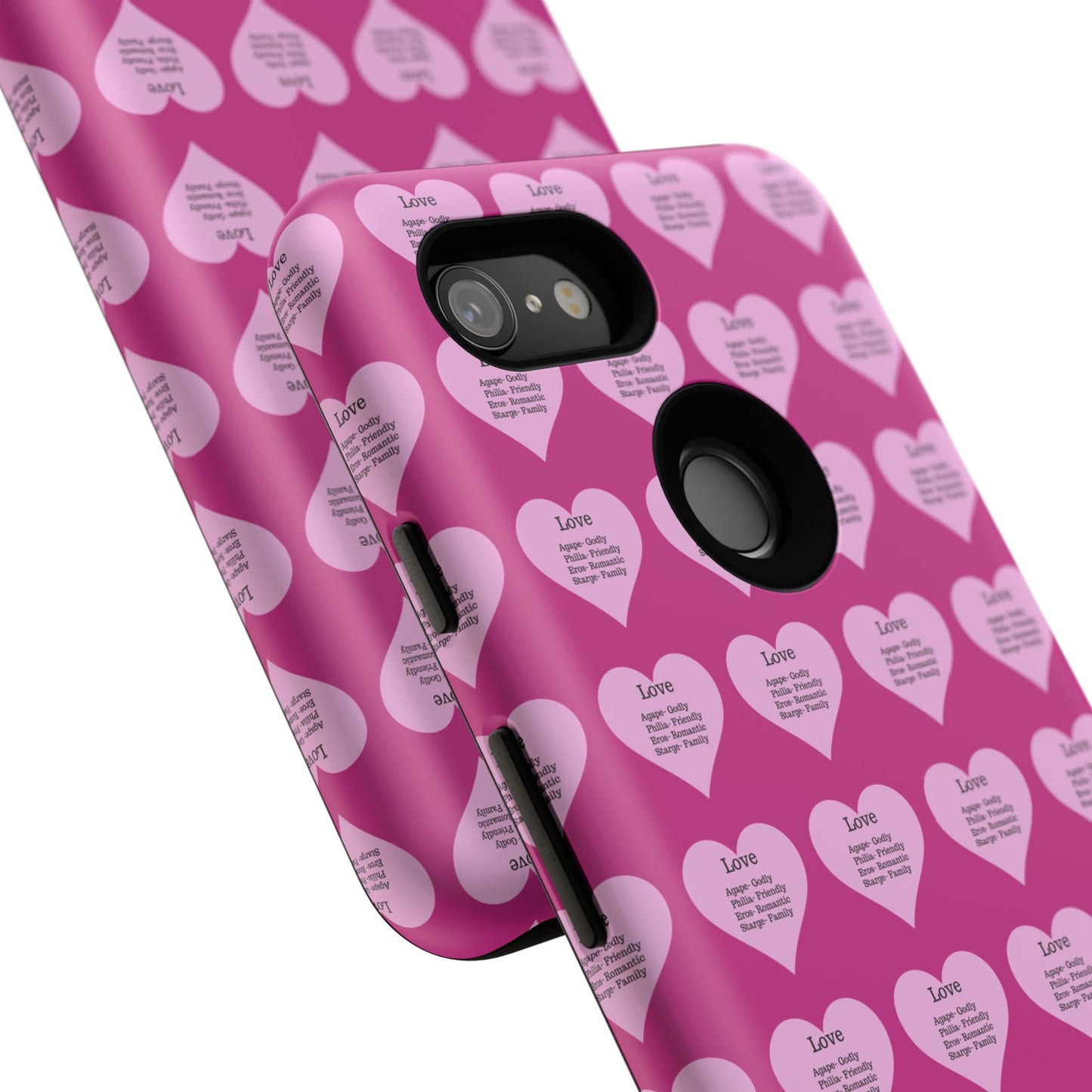 Hearts-A-Flutter Phone Case (iPhone, Google Pixel)(Pink)