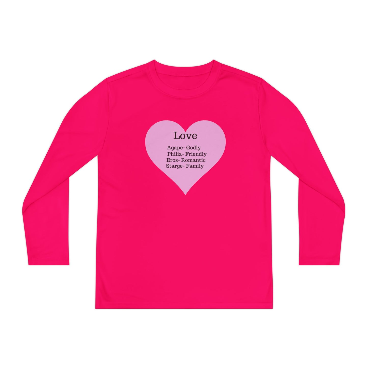 Kids 'Meaning of Love' Long Sleeve Performance Tee