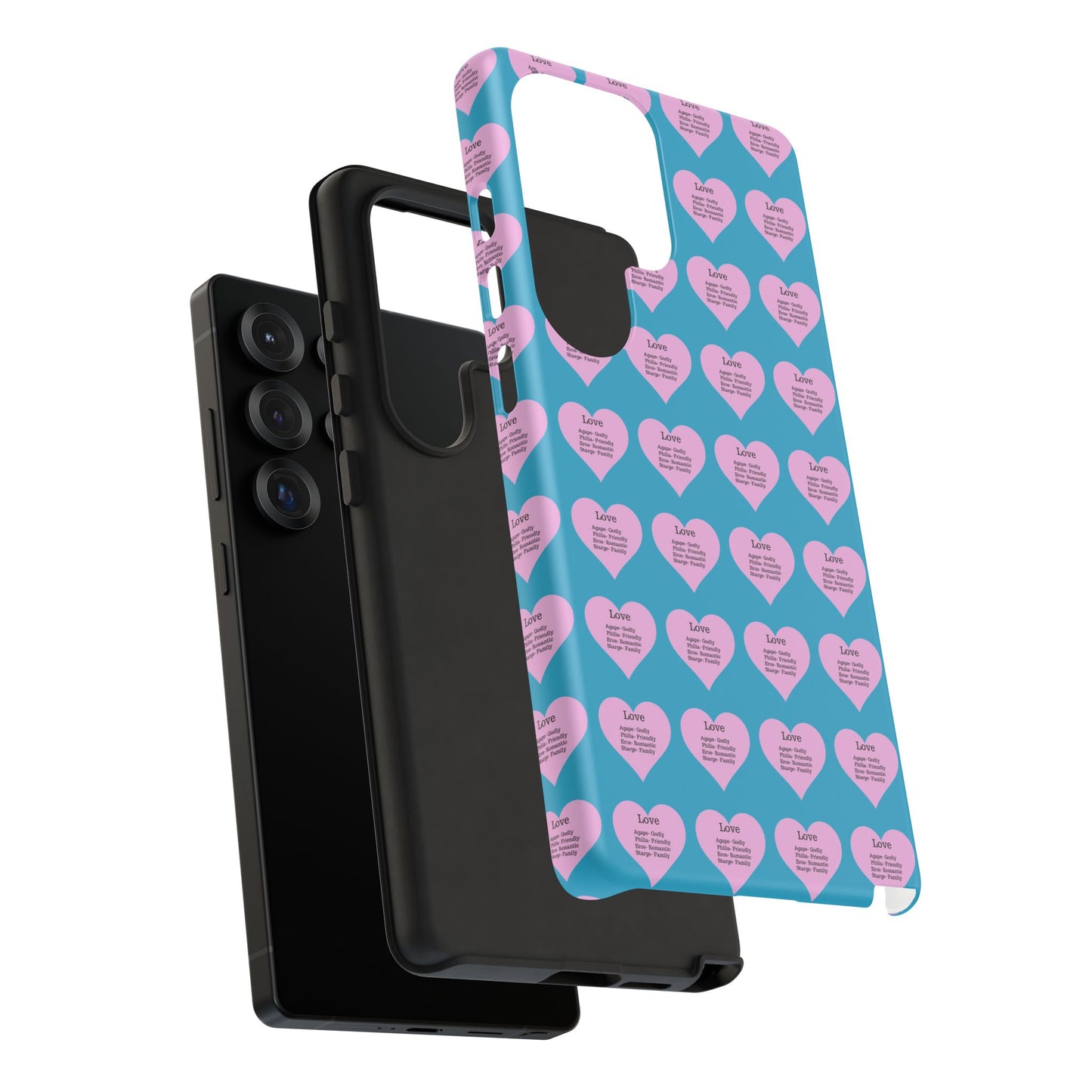 Hearts-A-Flutter Phone Case (Samsung)(Turquoise)