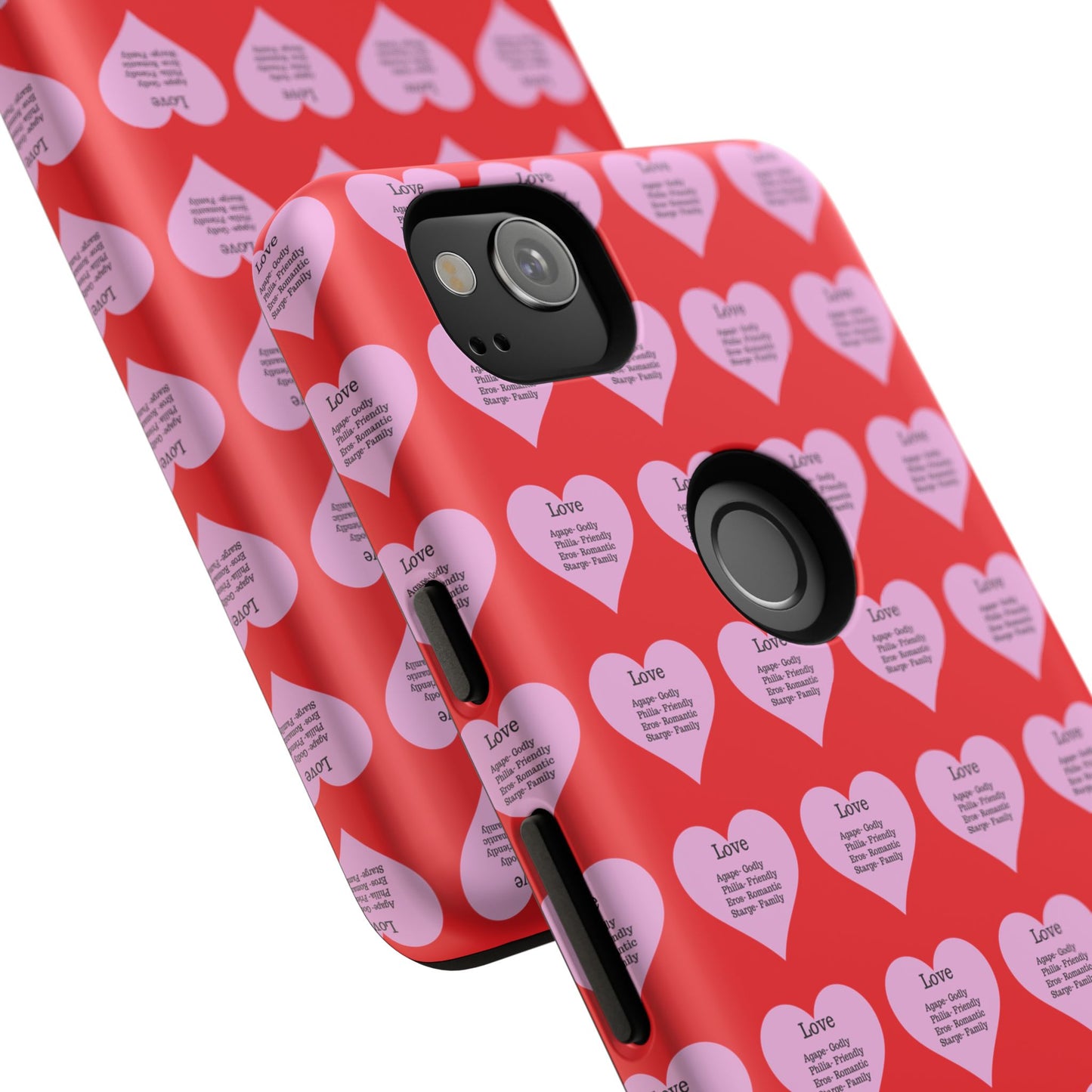 Hearts-A-Flutter Phone Case (iPhone, Google Pixel)(Red)