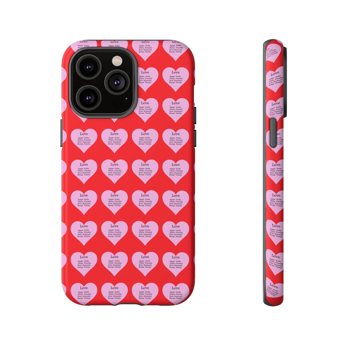 Hearts-A-Flutter Phone Case (iPhone, Google Pixel)(Red)