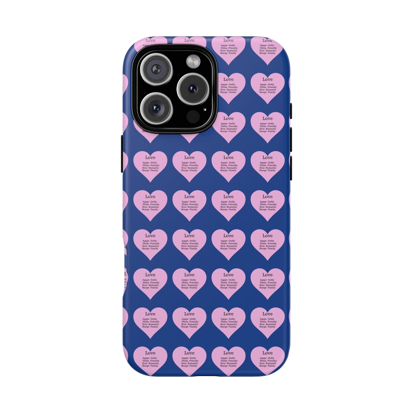 Hearts-A-Flutter Phone Case (iPhone, Google Pixel)(Dark blue)