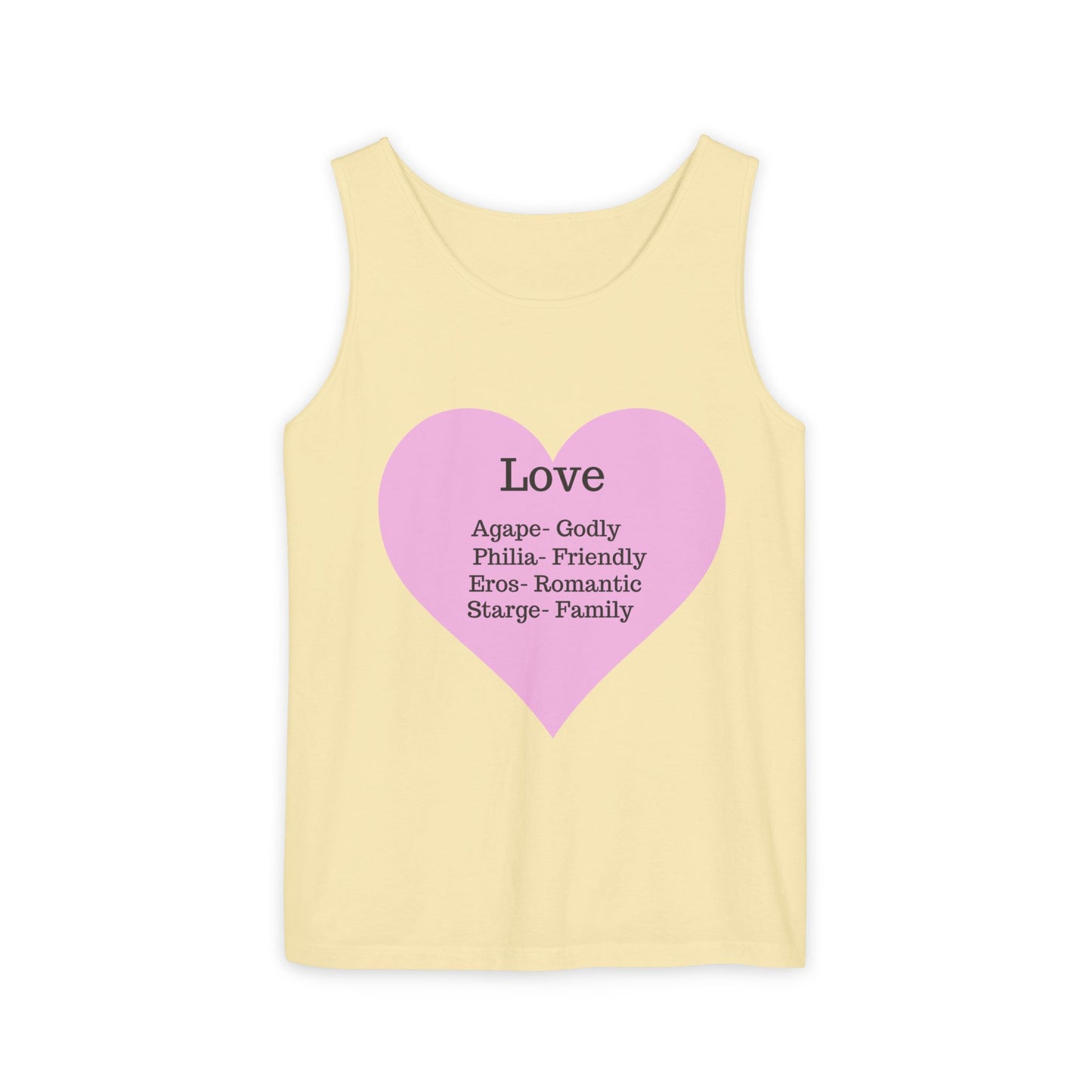 Unisex "Love" Definitions Garment-Dyed Tank Top