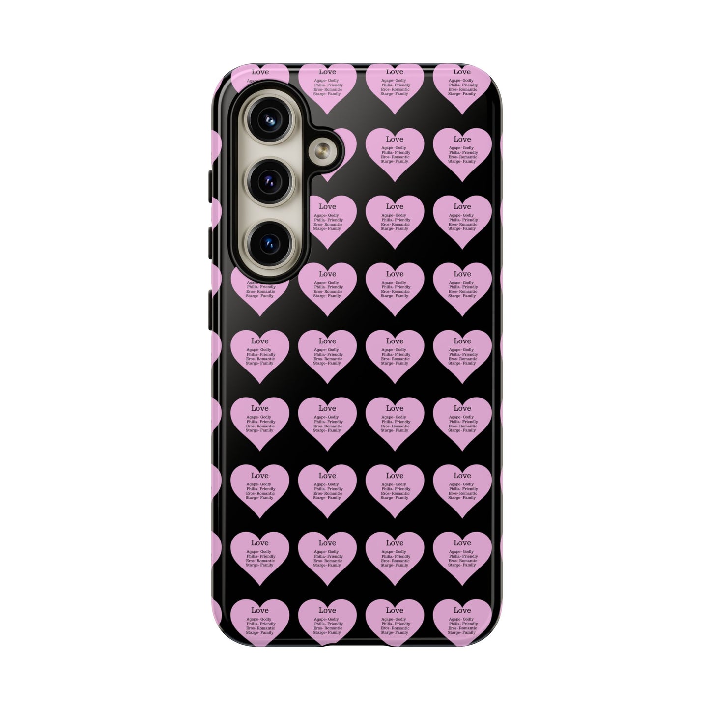 Hearts-A-Flutter Phone Case (Samsung)(Black)