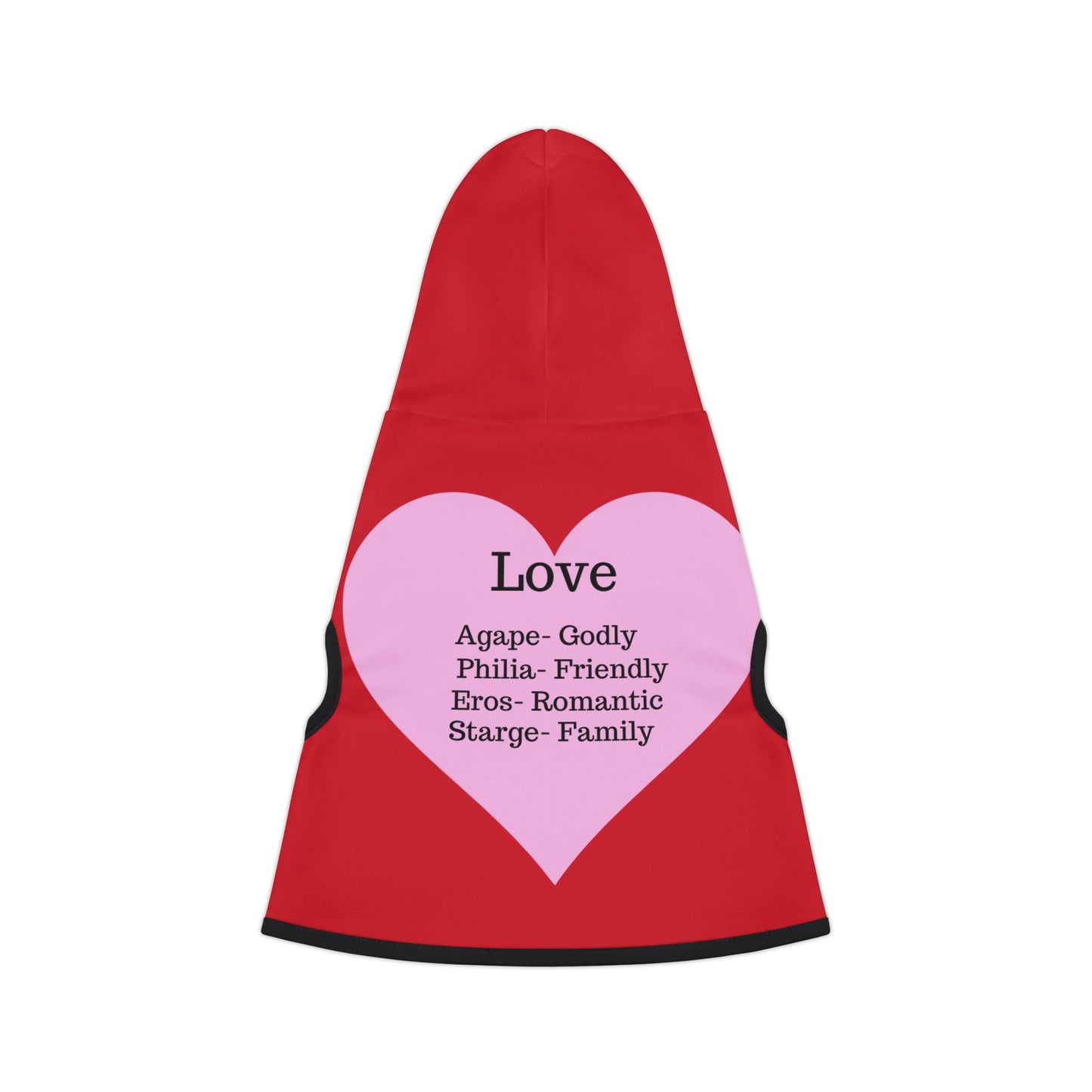 Charming Heart Pet Hoodie (Dark red)