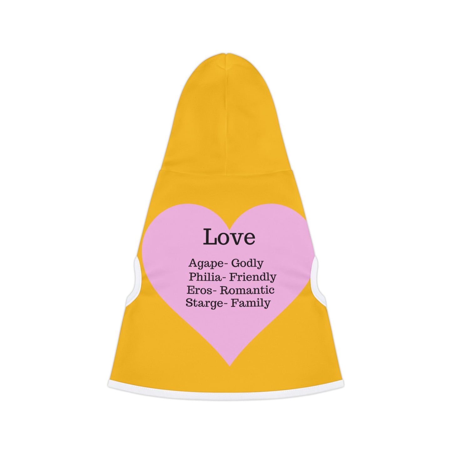 Charming Heart Pet Hoodie (Yellow)