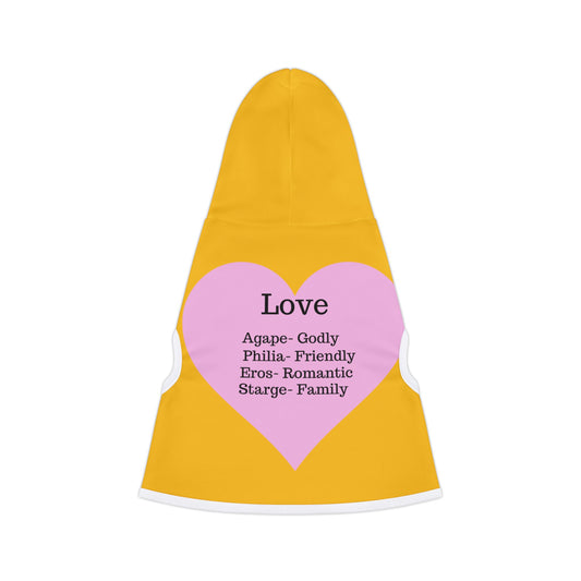 Charming Heart Pet Hoodie (Yellow)