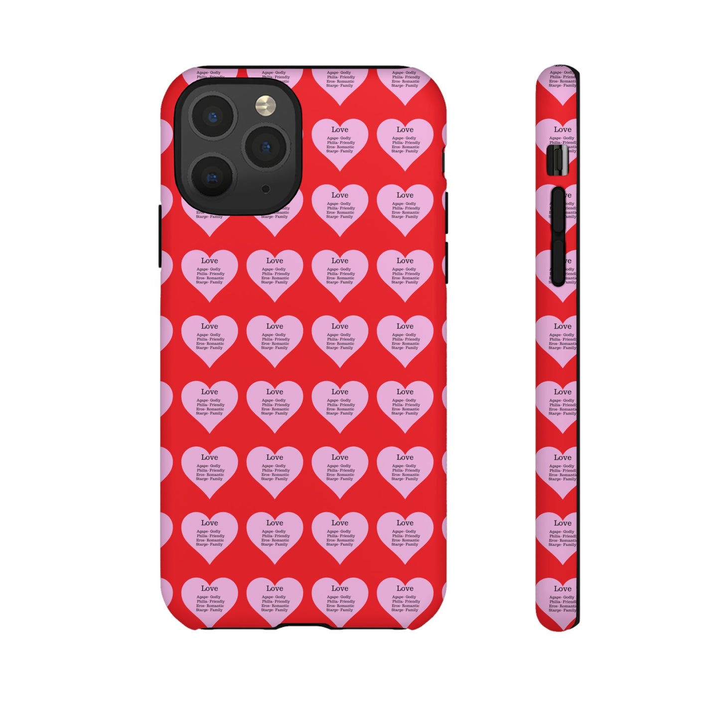 Hearts-A-Flutter Phone Case (iPhone, Google Pixel)(Red)