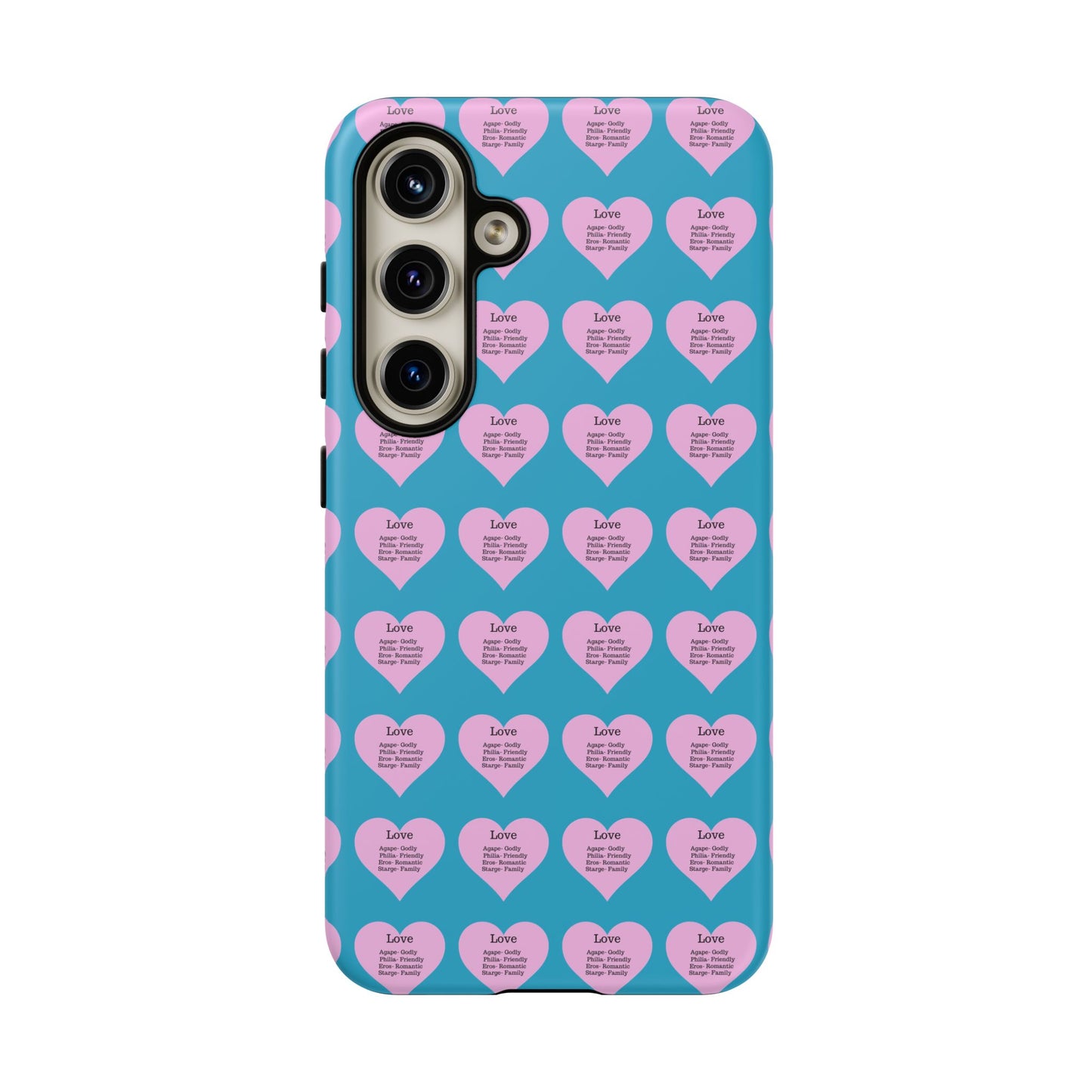 Hearts-A-Flutter Phone Case (Samsung)(Turquoise)