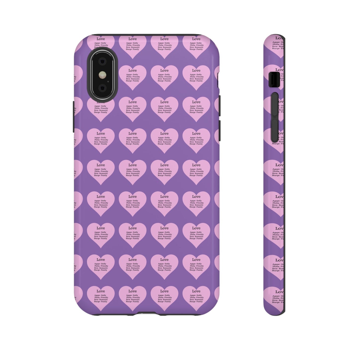 Hearts-A-Flutter Phone Case (iPhone, Google Pixel)(Light purple)
