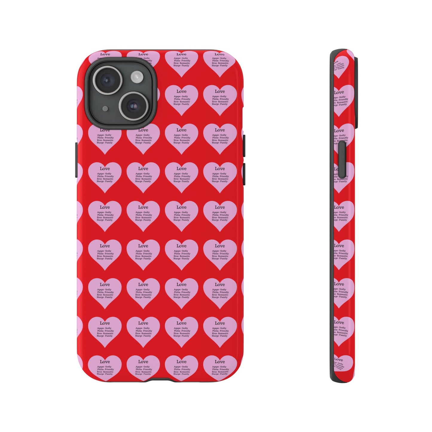 Hearts-A-Flutter Phone Case (iPhone, Google Pixel)(Red)