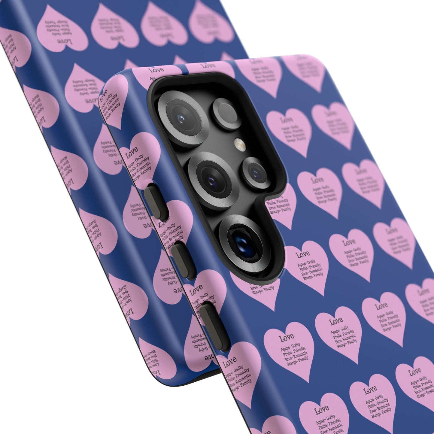 Hearts-A-Flutter Phone Case (Samsung)(Dark blue)