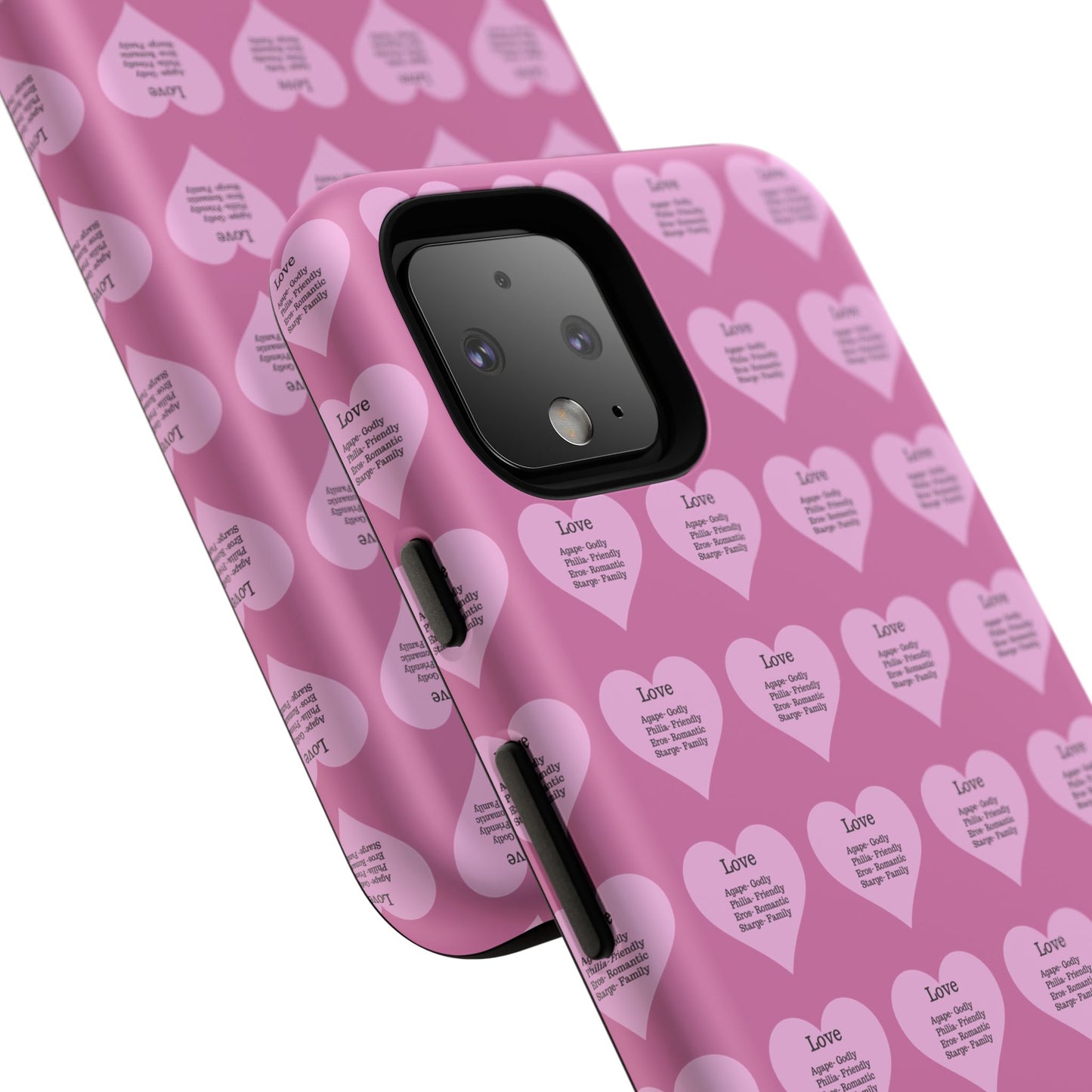 Hearts-A-Flutter Phone Case (iPhone, Google Pixel)(Light pink)