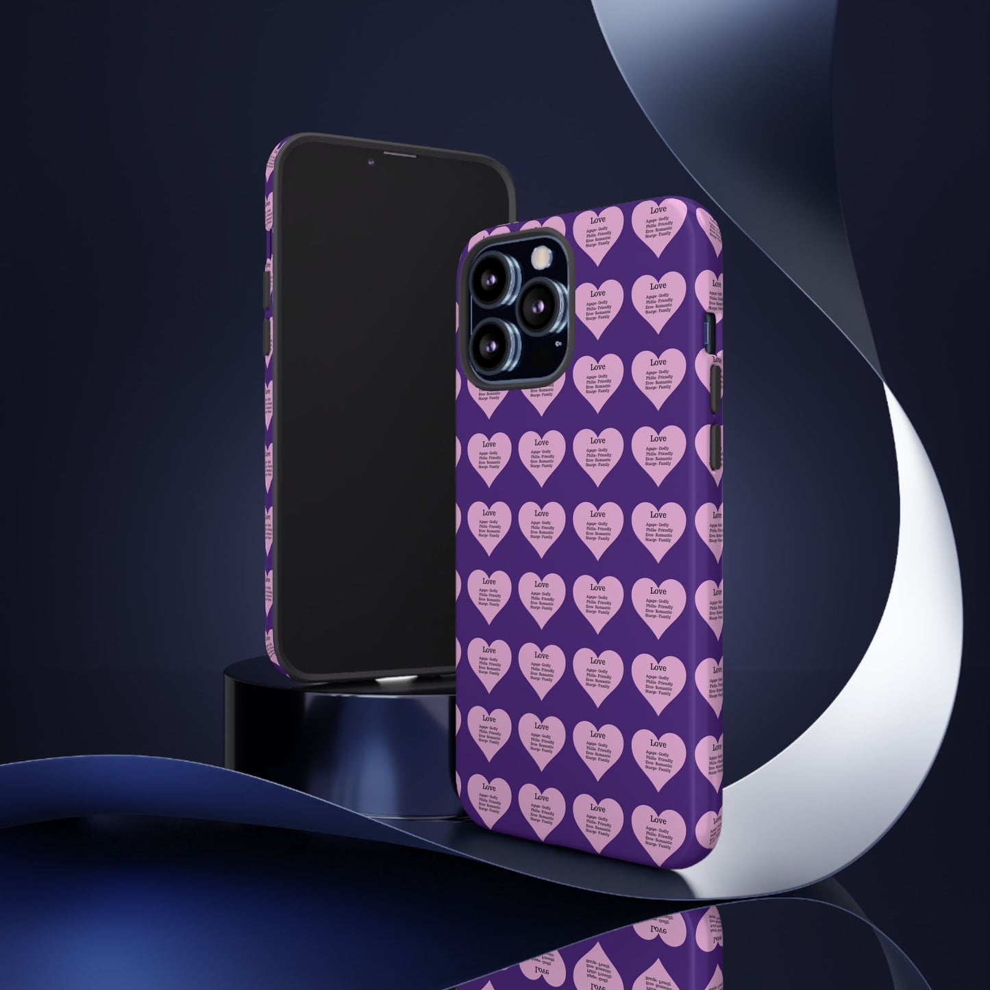 Hearts-A-Flutter Phone Case (iPhone, Google Pixel)(Purple)
