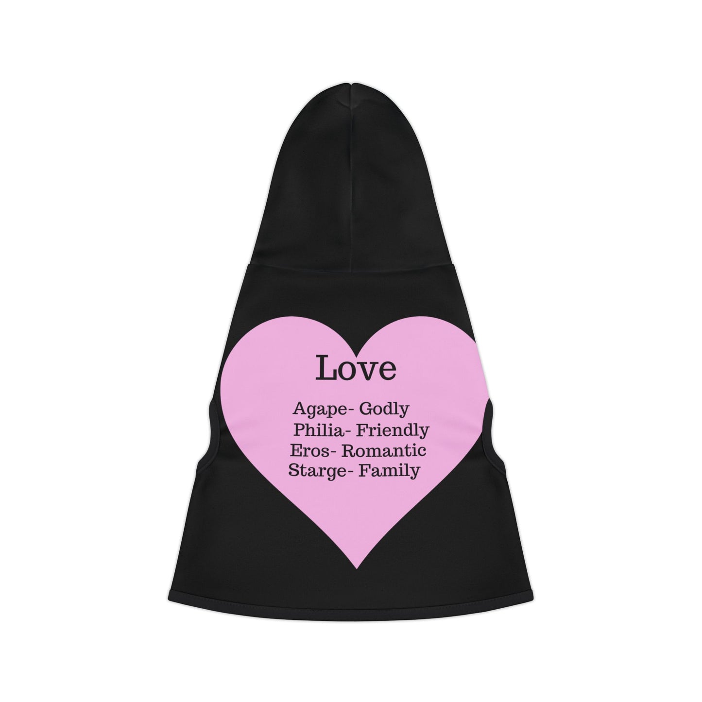 Charming Heart Pet Hoodie (Black)