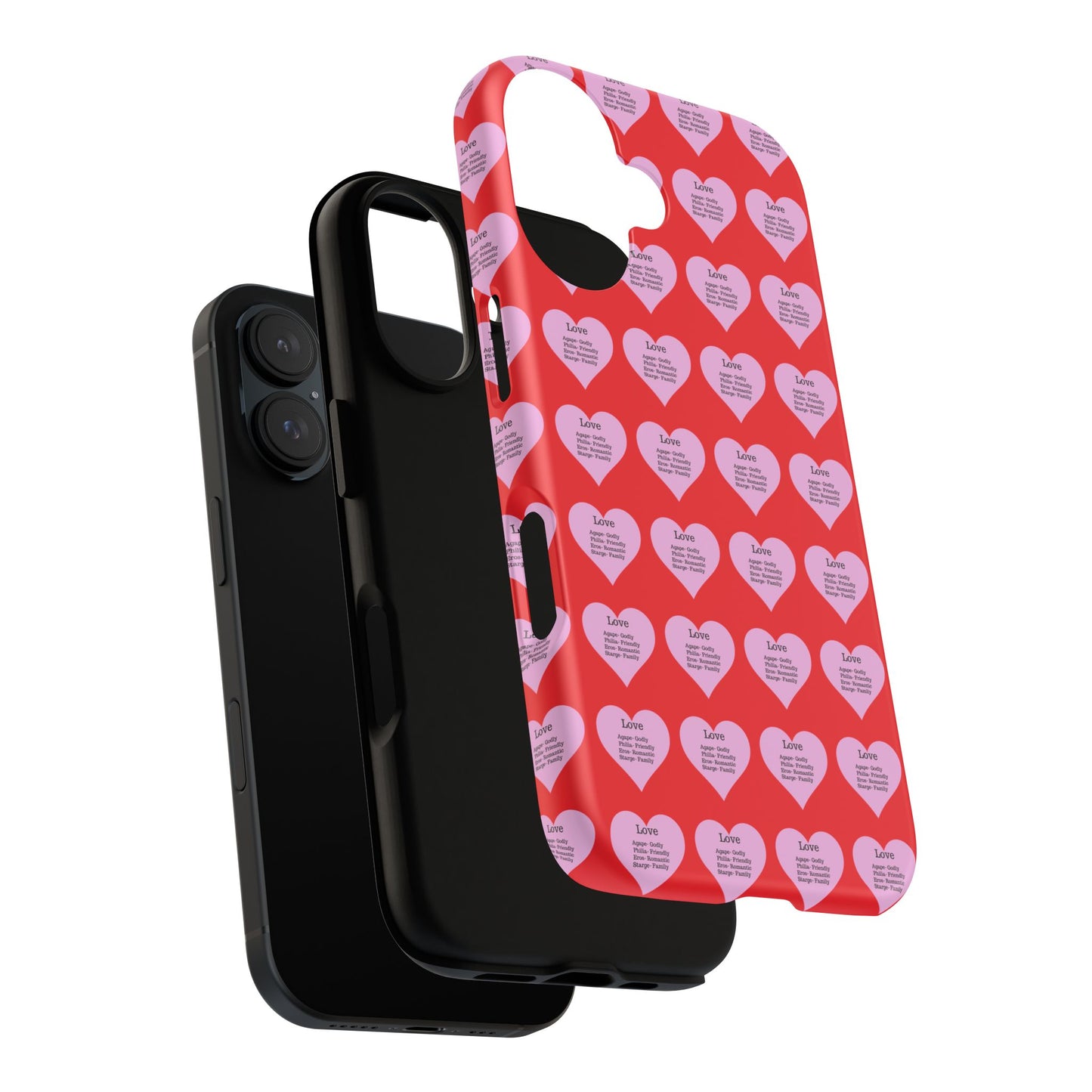 Hearts-A-Flutter Phone Case (iPhone, Google Pixel)(Red)
