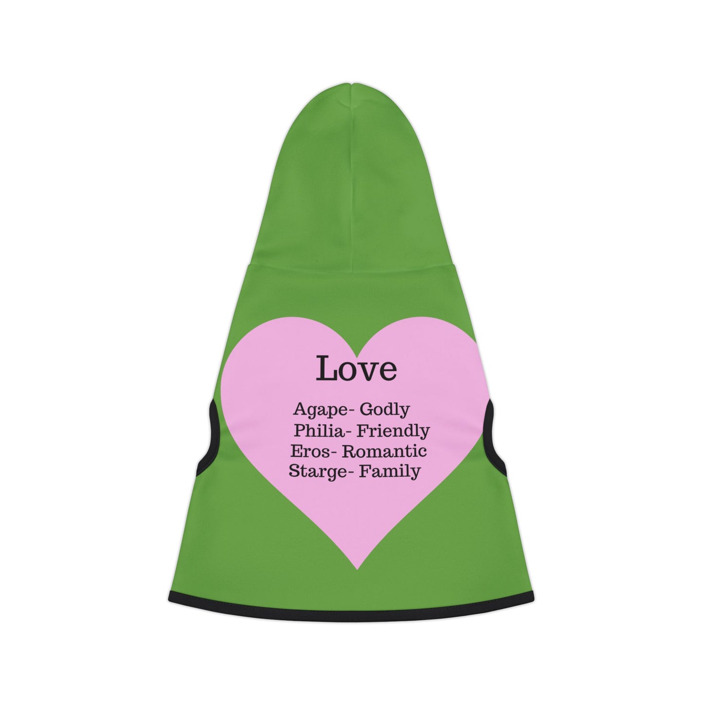 Charming Heart Pet Hoodie (Green)