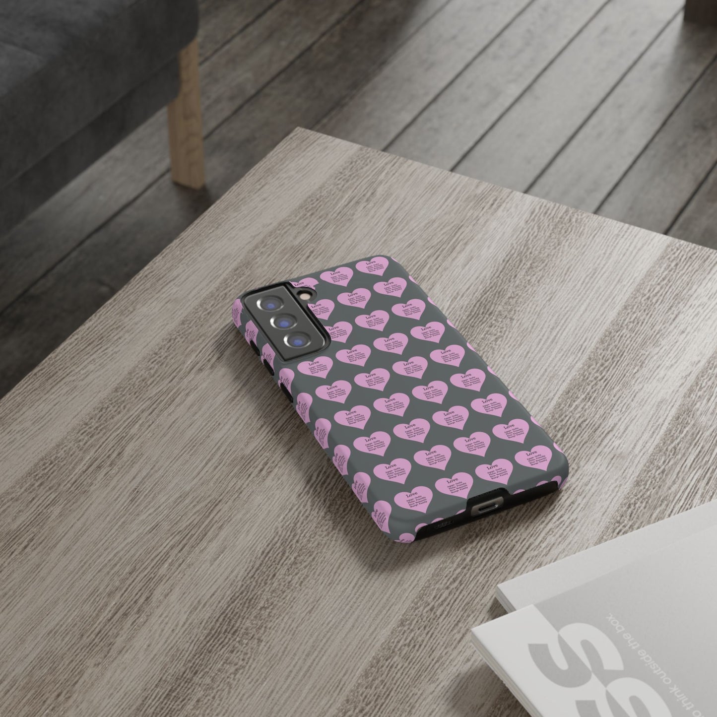 Hearts-A-Flutter Phone Case (Samsung)(Dark grey)
