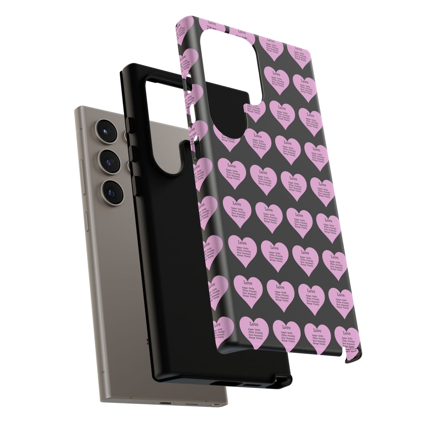 Hearts-A-Flutter Phone Case (Samsung)(Black)