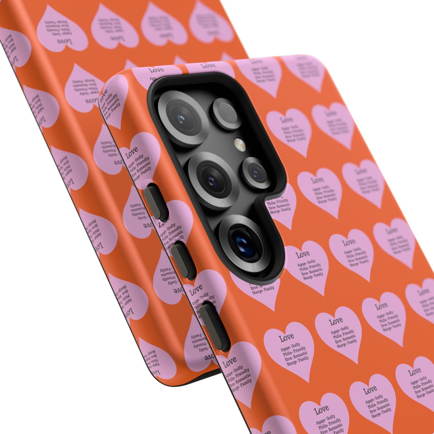 Hearts-A-Flutter Phone Case (Samsung)(Orange)